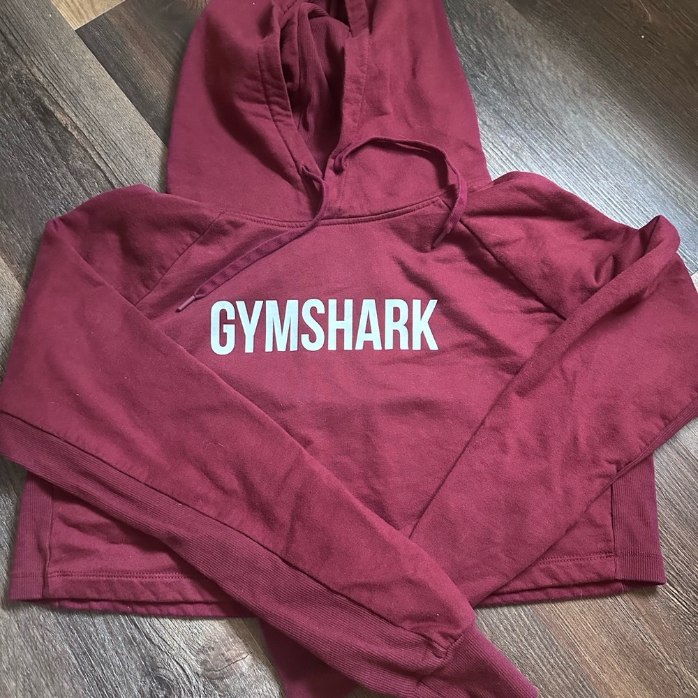Gymshark Cropped Maroon Hoodie